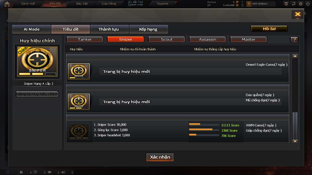 shop acc cf uy tin gia re